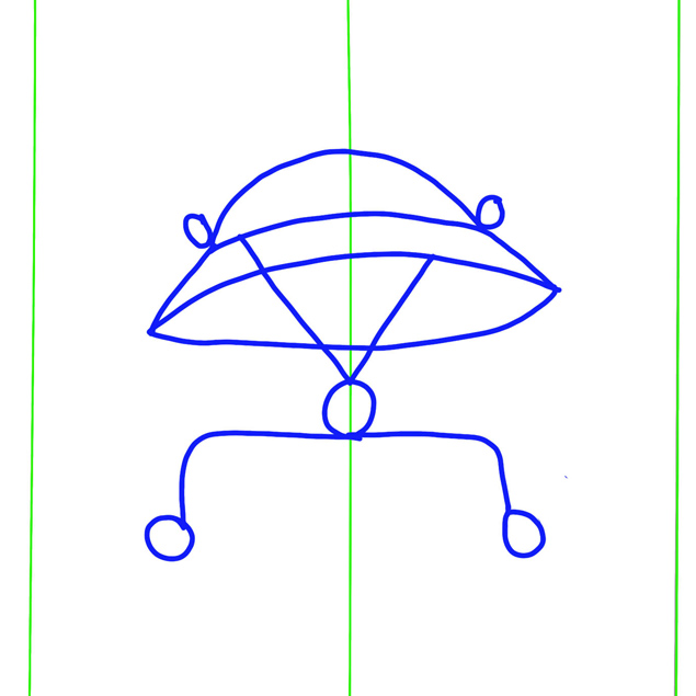 Cardinal's Hat Line Drawing, Group D