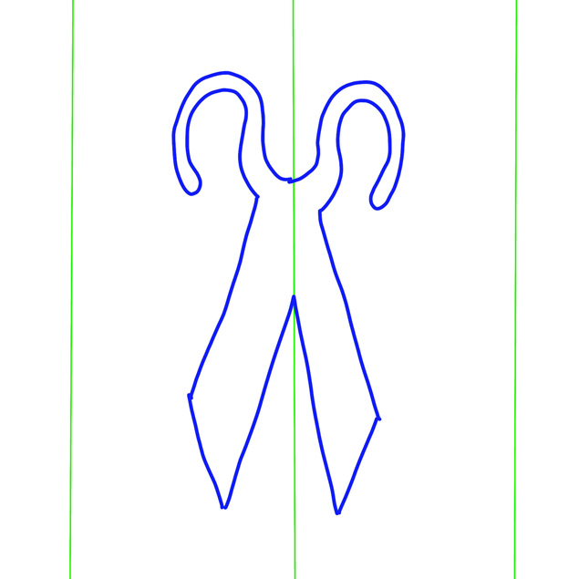 Shears Line Drawing, Group A