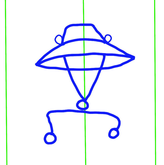 Cardinal's Hat Line Drawing, Group A